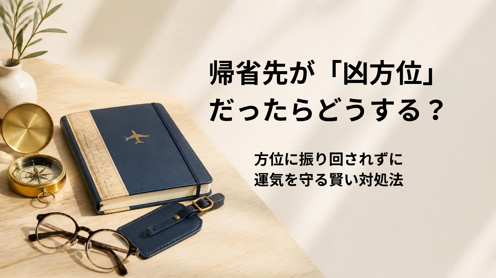 帰省先が凶方位だった場合の捉え方と賢い対処法を解説するアイキャッチ画像