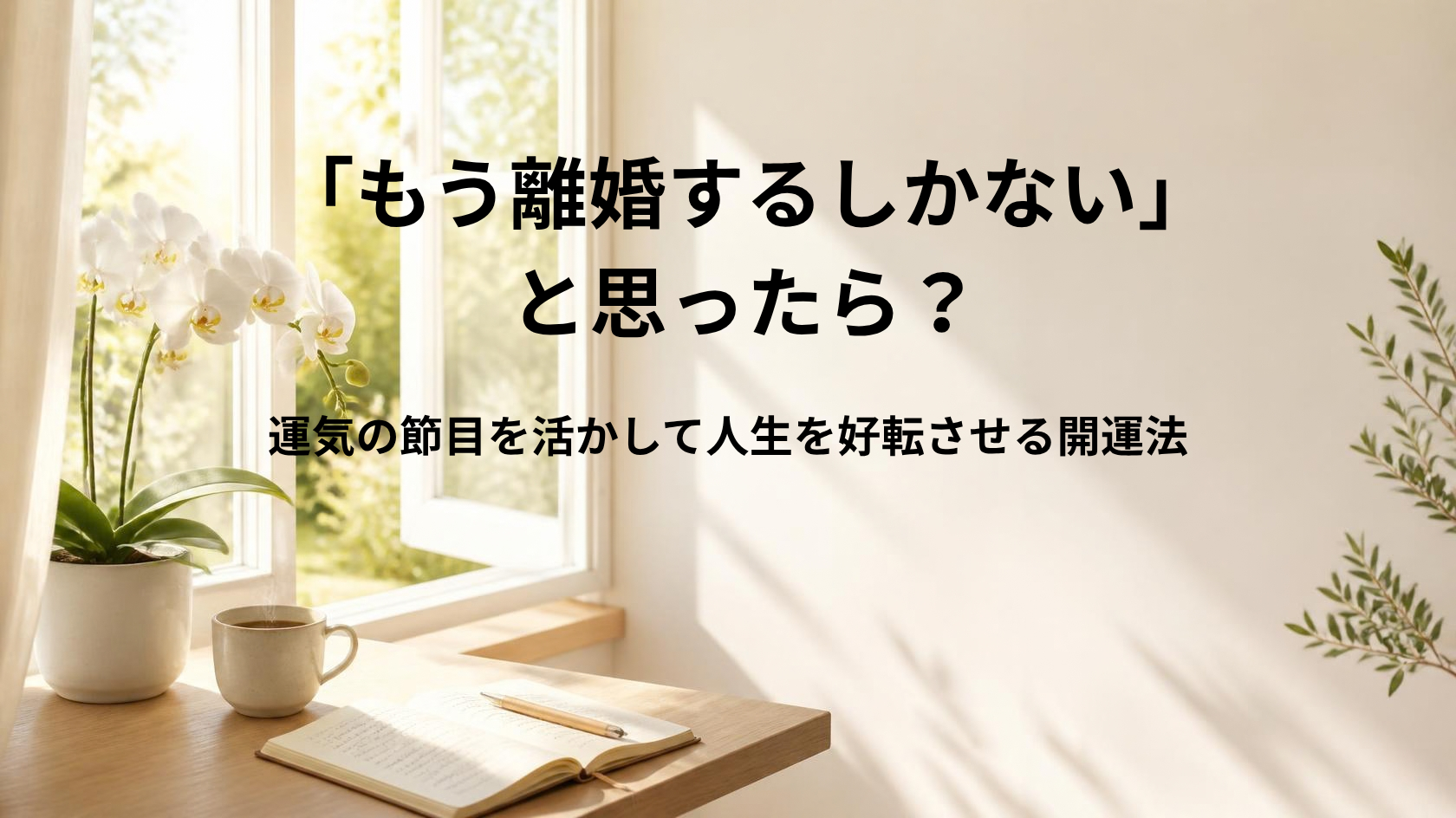 離婚を考えたタイミングを開運のチャンスに変える考え方と対処法を解説するアイキャッチ画像
