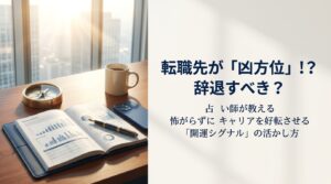 就職や転職で凶方位を選んでしまった場合の理由と開運のシグナルとして活用してキャリアを好転させる方法を解説するアイキャッチ画像