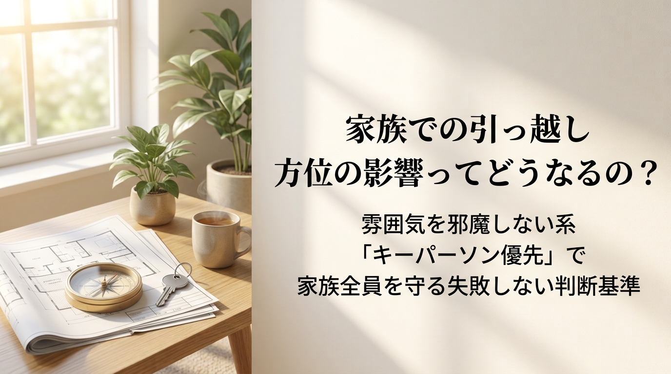 吉凶方位の家族への影響とキーパーソンの運気を優先して家族全員を守る判断基準を解説するアイキャッチ画像