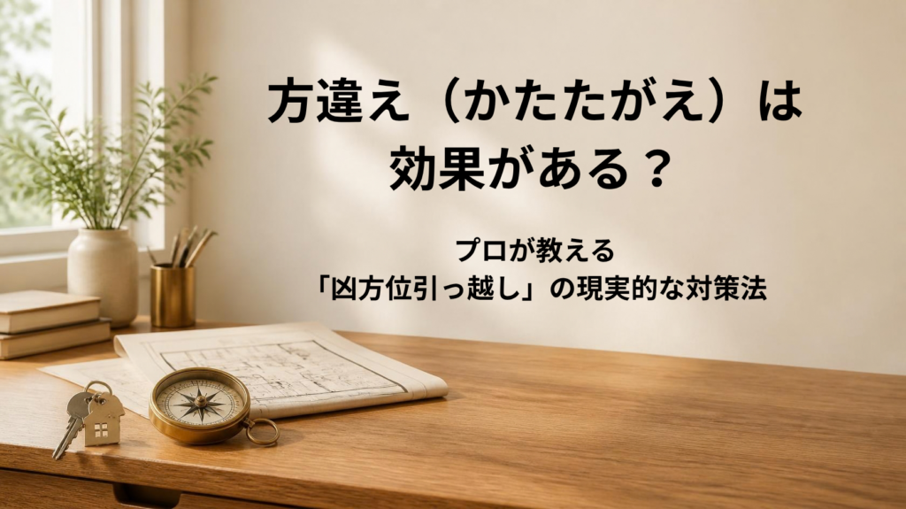 凶方位引っ越しにおける方違えの効果と現実的な対策を解説するアイキャッチ画像