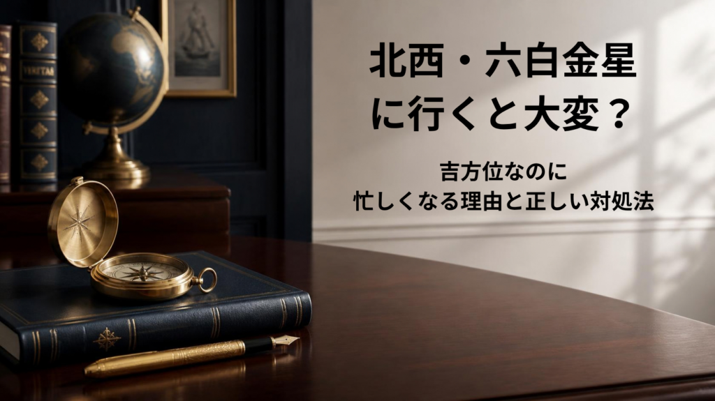 北西や六白金星の方位の影響と忙しくなった際の対処法を解説するアイキャッチ画像