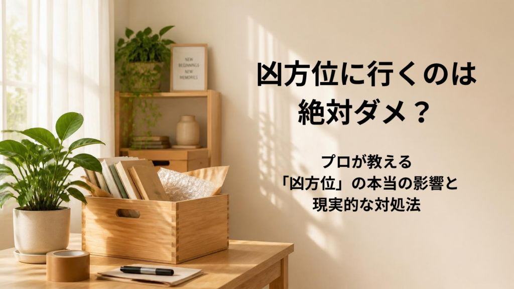 凶方位への引っ越しや移動に関する影響と現実的な対処法を解説するアイキャッチ画像