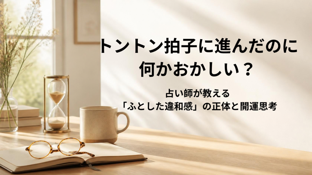 物事がトントン拍子に進んだ際の違和感の正体と開運思考法を解説するアイキャッチ画像