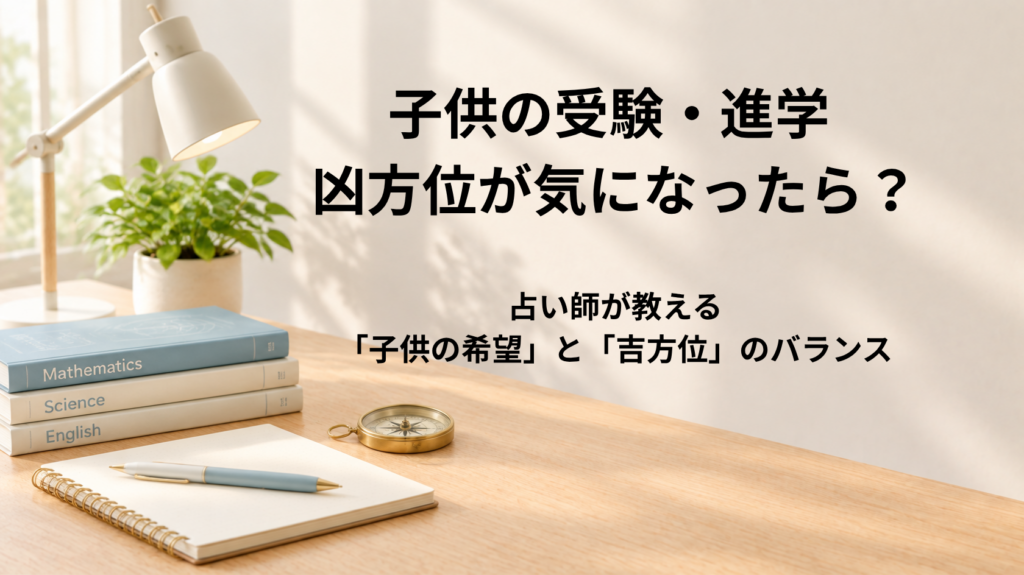 子供の受験や進学における吉凶方位の考え方と親の開運サポート法を解説するアイキャッチ画像