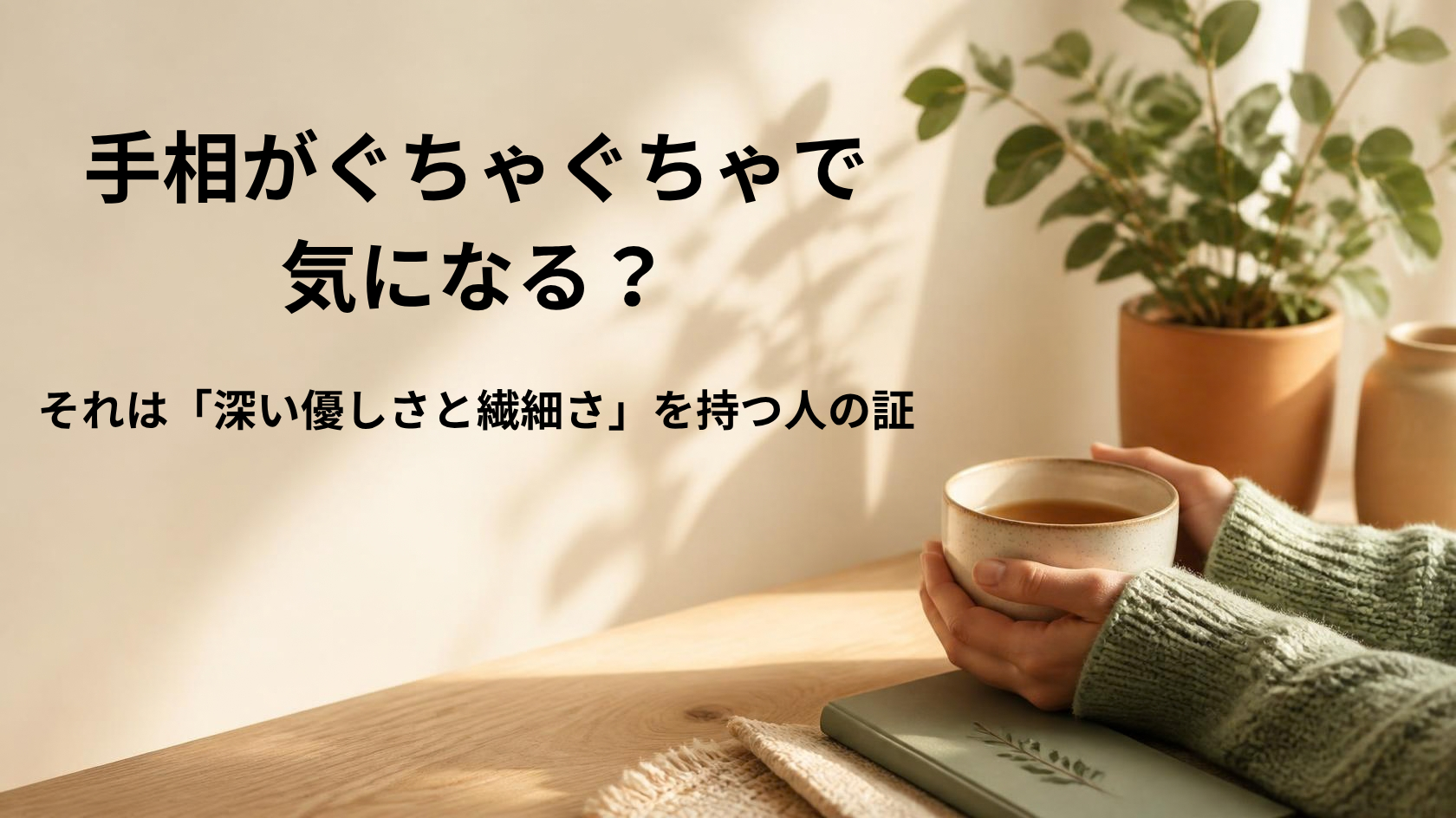 手相の線が細かくぐちゃぐちゃに見える理由と繊細な資質を解説するアイキャッチ画像