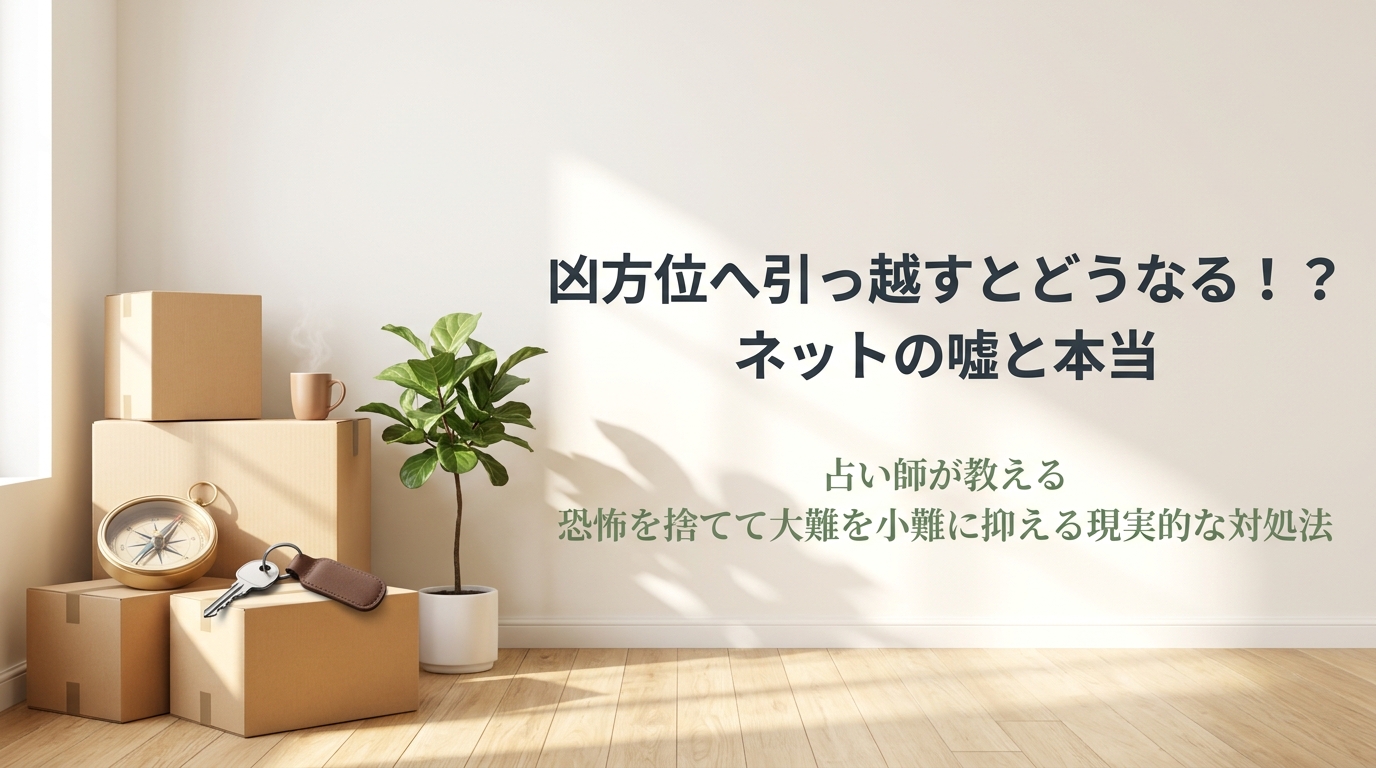 凶方位へ引っ越した場合の影響の真実と恐怖を解消して適切に対処する方法を解説するアイキャッチ画像