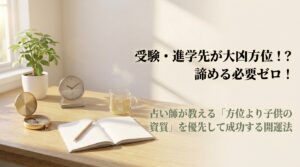 受験や進学先が大凶方位だった場合の捉え方と子供の資質を優先する教育開運アプローチを解説するアイキャッチ画像