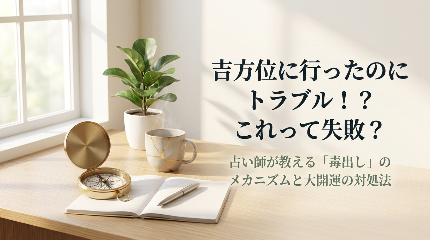 吉方位へ移動した後にトラブルが起きる理由と好転反応の対処法を解説するアイキャッチ画像