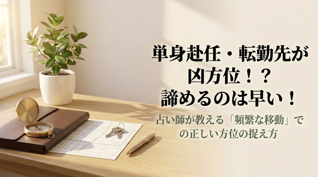 単身赴任や転勤における方位の影響と移動が多い場合の正しい判断基準を解説するアイキャッチ画像