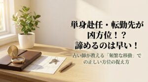 単身赴任や転勤における方位の影響と移動が多い場合の正しい判断基準を解説するアイキャッチ画像
