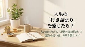 人生や仕事の行き詰まりを現状把握と運気アップで打開する方法を解説するアイキャッチ画像