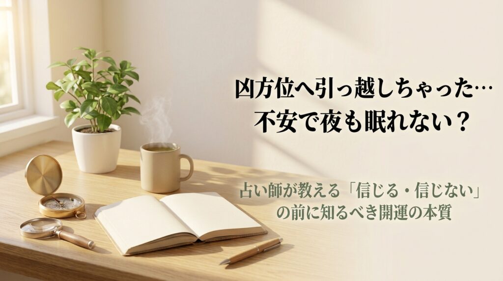 凶方位へ引っ越して不安な場合の正しい考え方と開運の本質を解説するアイキャッチ画像